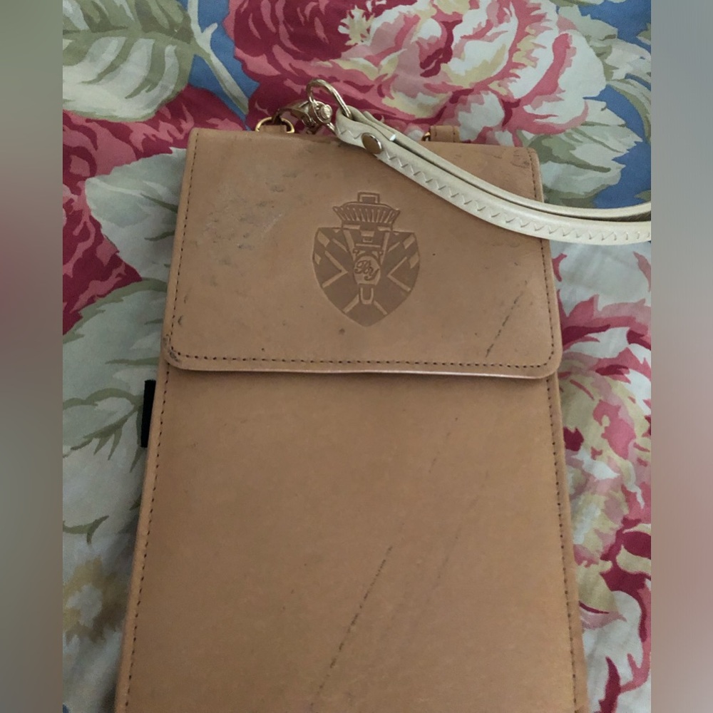Preston &York leather wallet phone case on back vintage